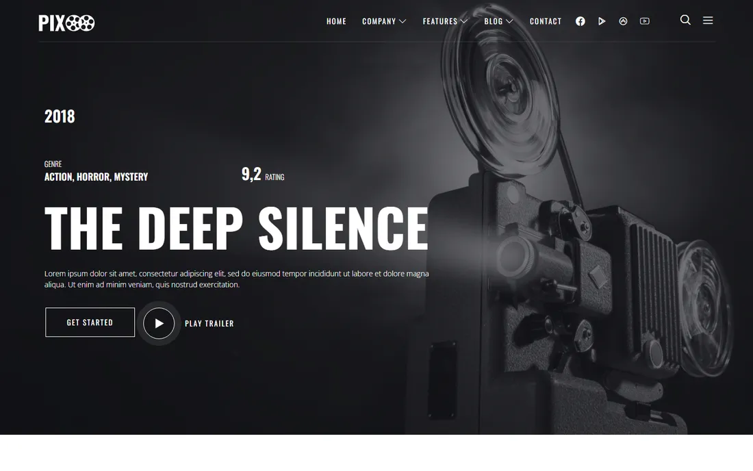 Film & media studio website design